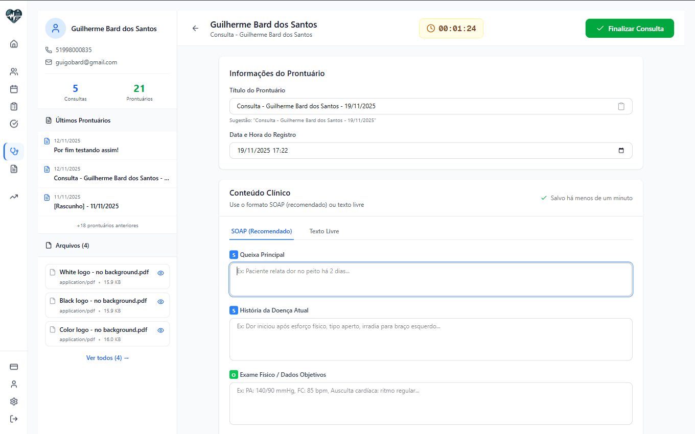 Prontuario de evolucao Human Doctor