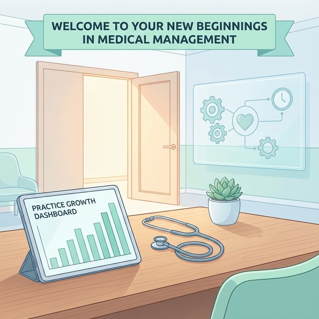 Consultório médico moderno e acolhedor, representando o início de uma nova gestão com Human Doctor